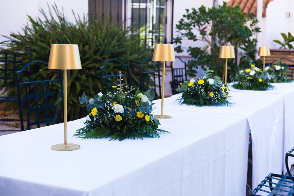 Salón del Hotel Don Gonzalo montado para un banquete